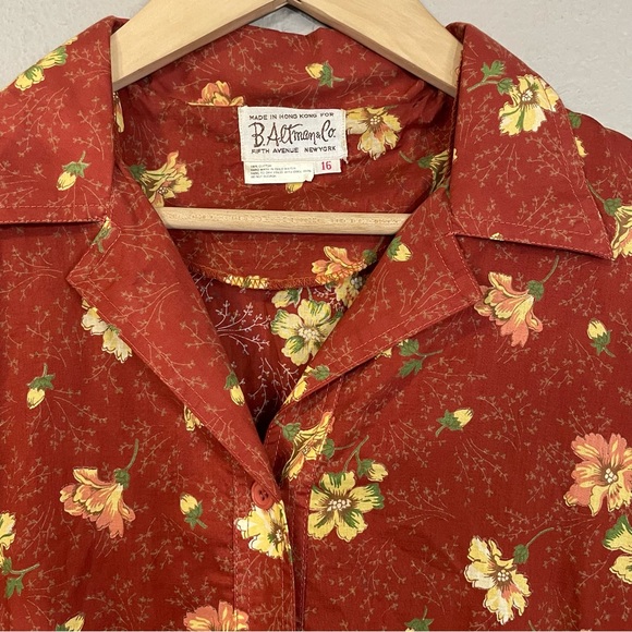 Vintage B. Altman & Co. Full button front, 100% cotton shirt dress. Women’s 16 - Picture 3 of 10